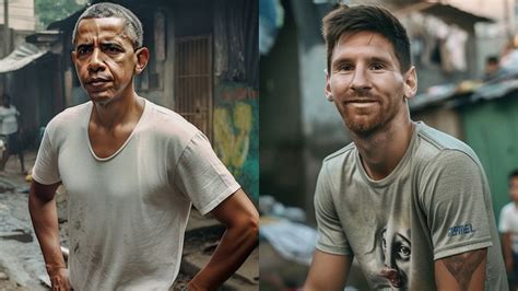 Artista usa inteligência artificial para retratar famosos em favelas após perderem tudo