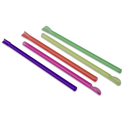 Choice 8 Super Jumbo Boldly Colored Unwrapped Spoon Straw 400box