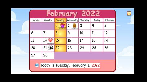 Starfall Calendar February 2022 Youtube