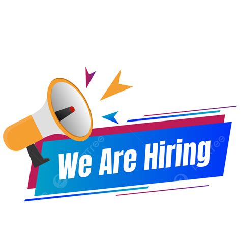We Are Hiring Banner With Megaphone We Are Hiring Banners Megaphone