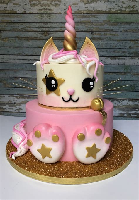 Kawaii Star Unikittycatacorn Cake Birthday Cake For Cat Kitten