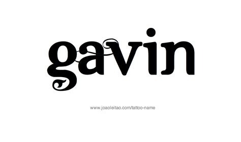 Gavin Name Tattoo Designs