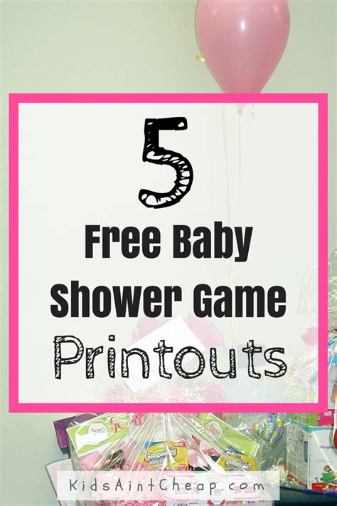 5 Free Printable Baby Shower Games Kids Aint Cheap