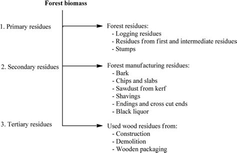Different Types Of Forest Biomass Adopted From The Source 58