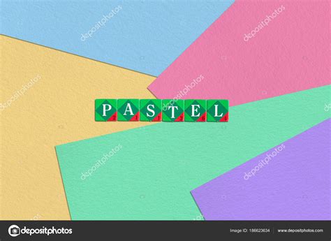 Scrabble Letters Spelling Pastel On Colorful Paper Background — Stock