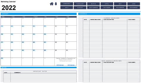 Free Download Download The 2022 Marketing Calendar Blank Monday First