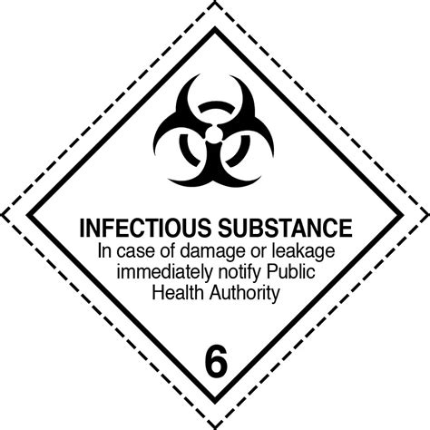 Class Infectious Substance Label Dangerous Goods
