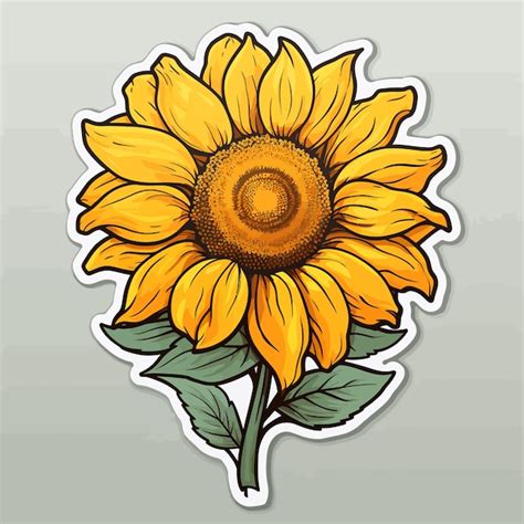Premium Vector Sunflower Illustration