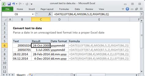 Convert Text To Date Excel Formula Exceljet