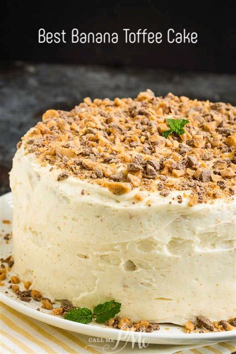 This moist cake will become your absolute. Best Toffee Banana Layer Cake is the best banana cake ...