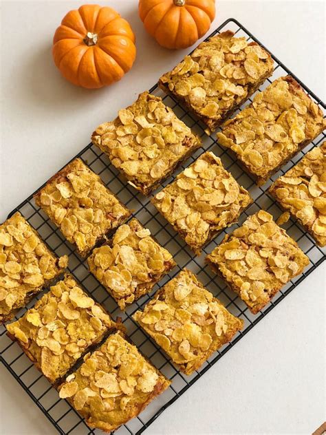 Pumpkin Blondies With Cornflakes Toast To Home