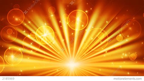 Lights And Shining Stars Gold Loop Background Stock Animation 2185969