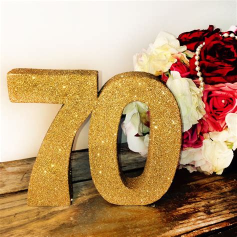 70th Birthday Decoration Large Glitter Number Birthday Party