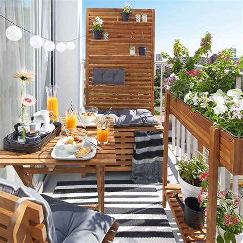 Sichtschutz fur den balkon selber machen so geht s. Sichtschutz Bank Akazienholz 100% FSC®-zertifiziert natur ca L:80 x B:44 x H:170 cm | Kleine ...