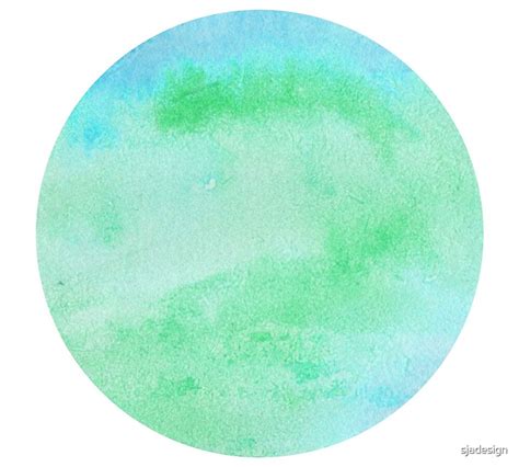 Watercolor Circle Blue By Sjadesign Redbubble