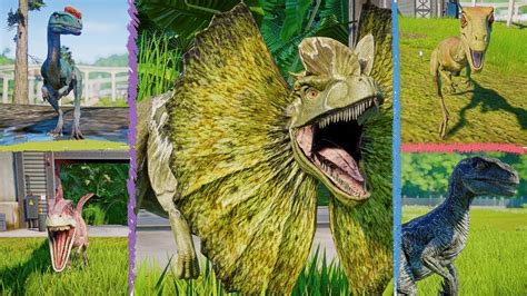 Dilophosaurus Vs Deinonychus Vs Herrerasaurus Vs Troodon Vs