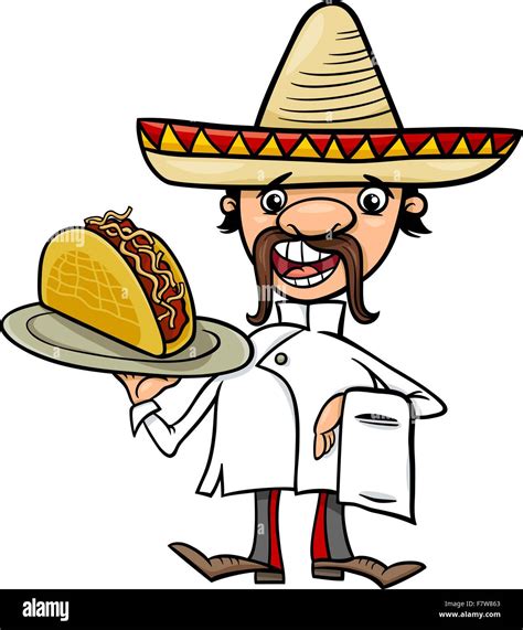 Mexican Waiter Stock Vector Images Alamy