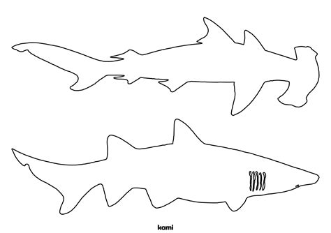Shark Template Two Outlines For Teachers Perfect For Grades Th