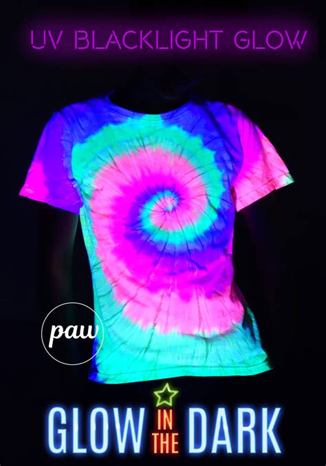 Neon Rainbow Tie Dye Black Light Glow In The Dark Shirt