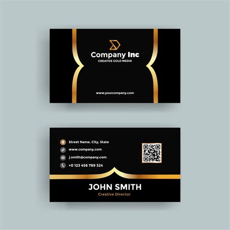 There is no alternative for standard good design that is easy to navigate through. Modern Black And Gold Business Card 216630 Vector Art at ...