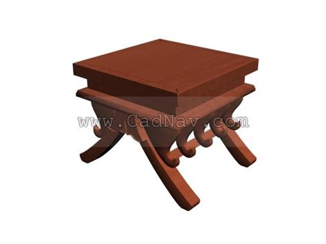 Ilinois Home Antique Wooden Tea Table 3d Model 3ds Max Files Free