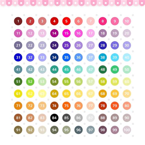 100 Colors Clip Art Square Rainbow Squares Planner Clipart Etsy