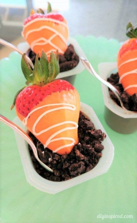 Every year my parents would make us kids go upstairs while they hid plastic eggs all over the house filled with candy. Easy Carrot Patch Pudding Cups | Pudding cups, Diy cups ...