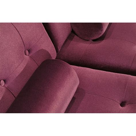 Centennial Loveseat Purple Velvet Armen Living Furniture Cart