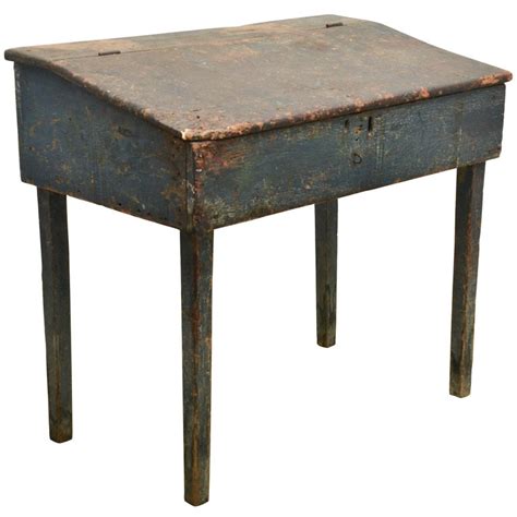 Early Primitive Desk With Original Paint At 1stdibs