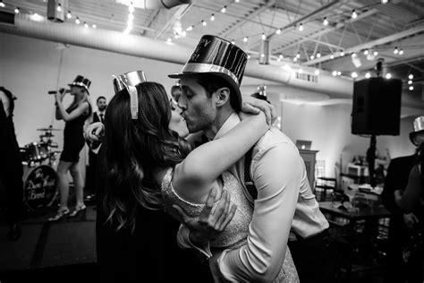 Newlyweds Share A New Year S Eve Kiss