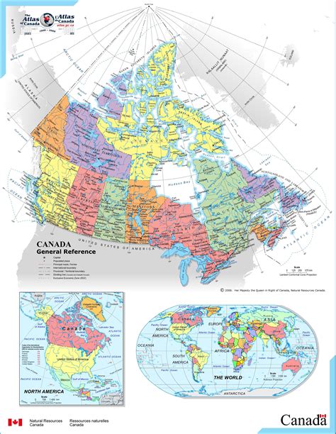 Canada Physical And Political Map Map