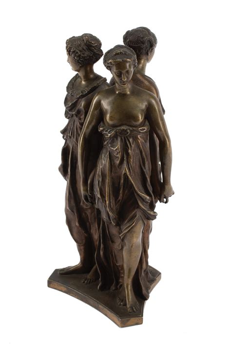 Germain Pilon Bronze Figural Group Of The Three Graces Mutualart