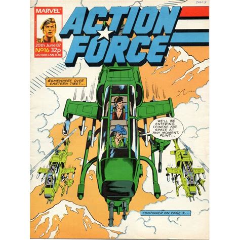Action Force Comic Issue 16 Uk Comic 1987 Cobra Gi Joe Marvel