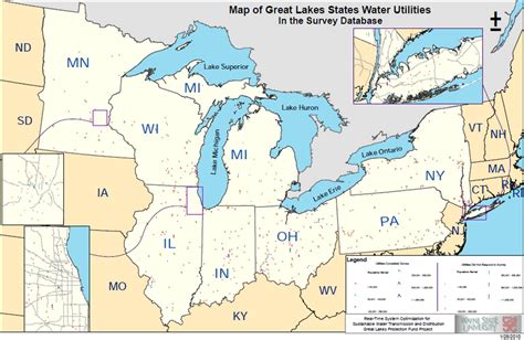 Great Lakes States Map Map Of The World
