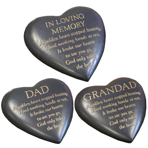 Graveside Heart Memorial Stone Plaque By Thoughts Of You Choose