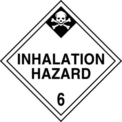 Hazard Class 6 Inhalation Hazard DOT Placard MPL603