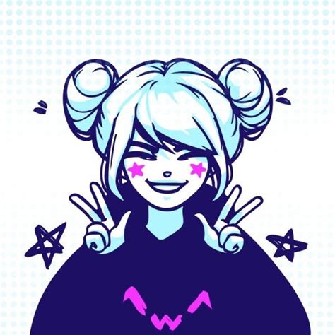 White And Blue Smiling Girl Animated Discord Profile Picture Avatar