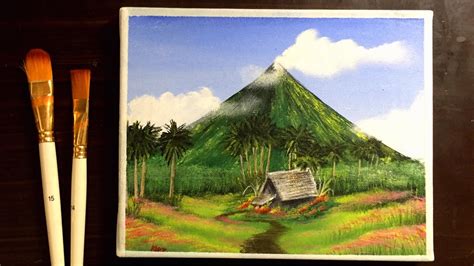 Acrylic Painting Easy Step By Step Tutorial For Beginnersmayon Volcano