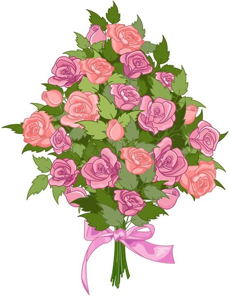 Bouquet Of Roses Stock Vector Illustration Of Floral 112240157