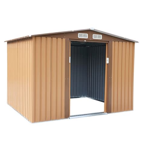 Jaxpety 8 Ft X 6 Ft Galvanized Steel Storage Shed In The Metal Storage