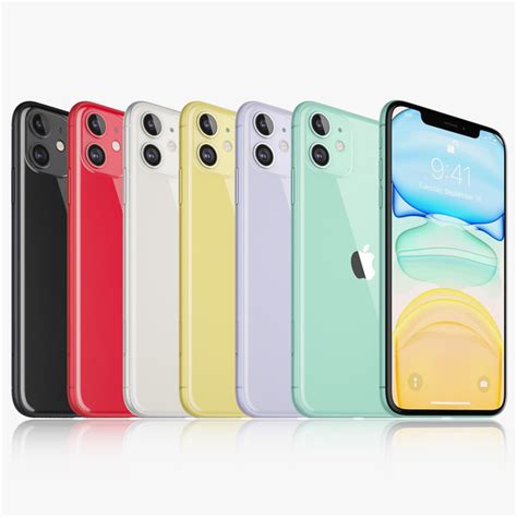 Apple Iphone 11 Colors Model Turbosquid 1455365