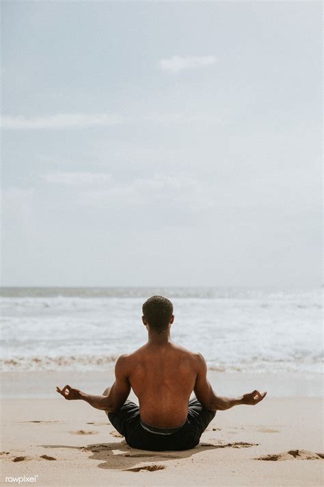 Black Man Meditating At The Beach Premium Image By Rawpixel Com