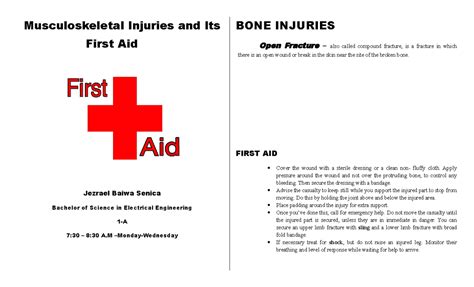 Musculoskeletal Injuries And Its First Aid Musculoskeletal Injuries And Its First Aid