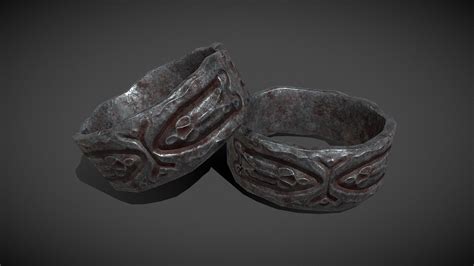 Rusting Medieval Iron Ring Buy Royalty Free 3d Model By