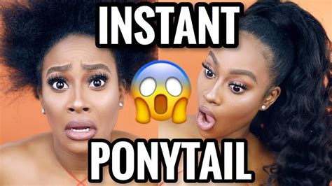 How To Do Super Easy Quick Weave Ponytail For Short Hair Youtube