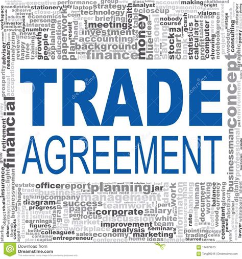 Trade Agreement Word Cloud Stock Illustration Illustration Of Collage