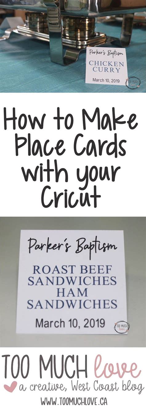 How To Make Place Cards With Your Cricut Diy Name Cards How To Make