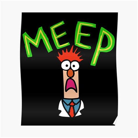 Meep Muppet Beaker Poster For Sale By Harinwijenayake Redbubble