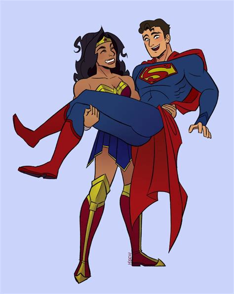 Mechinaries “casually Lift Your Friends To Show Your Love ” Superman Wonder Woman Wonder Man