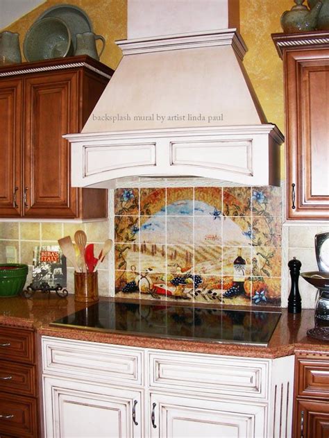 All our products are unique and handpainted : Italian tile murals - Tuscany Backsplash tiles
